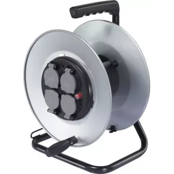 Tambur de cablu gol Sygonix SY-6746422 50m negru/albastru