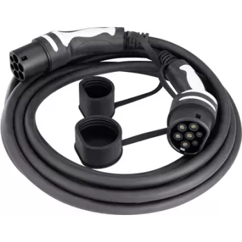 Cablu de încărcare EV Sygonix SY-5836550 tip 2, 5 m, 22 kW, 32 A, trifazat, IP65, negru
