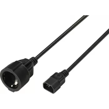 Cablu prelungitor de alimentare Sygonix SY-7154200 IEC C14 la C13 0,30 m negru