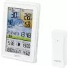 Sygonix SY-5509564 Digital Weather Station with 12-24 Hour Forecast, DCF Clock, Indoor/Outdoor Temperature and Humidity, Moon Phase, Frost Warning, 3-Channel Sensor Support