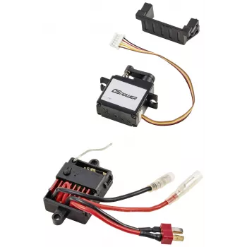 Reely RE-8705337 Electronics Set for Carbon Fighter III (2.4 GHz Receiver, 40A Brushed ESC, Steering Servo)