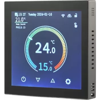 Termostat de cameră WiFi Sygonix SY-6052180, montaj îngropat, cu program săptămânal și control prin aplicație, negru