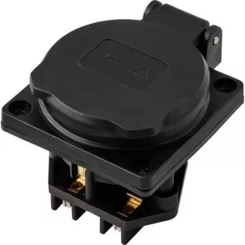 Priză Schuko Sygonix SY-6746374 IP44 neagră