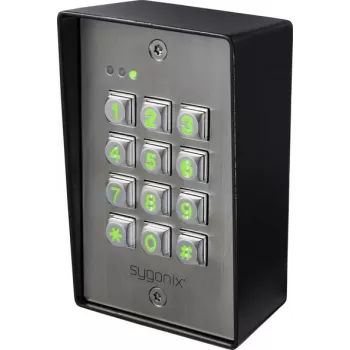 Încuietoare cu cod Sygonix SY-6888064 pentru montaj aparent, 12-24V DC/AC, IP65, tastatură iluminată