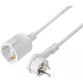 Prelungitor Sygonix SY-7170030 16 A alb 2,00 m H05VV-F 3G 1,5 mm²