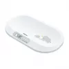 Cântar inteligent pentru bebeluși Beurer BY90 cu Bluetooth, capacitate 20 kg, precizie 5 g, suprafață de cântărire curbată, afișaj LCD, alb