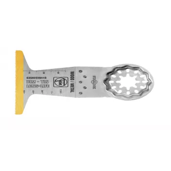 Lamă de ferăstrău E-Cut Fein 63502228450, bimetalică, cu strat TiN, pachet de 50
