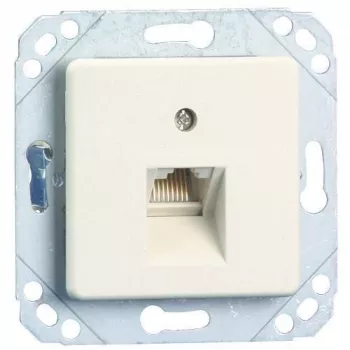 METZ Connect UPk Flush-Mount Connection Unit, Universal Junction Box, IAE Design, 2x RJ45, Screw Terminal RJ45 Mini Clamp (130040111-I)