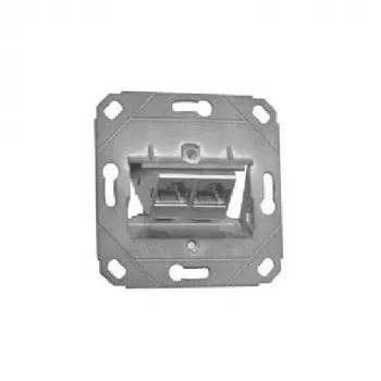 Cutie de joncțiune îngropată METZ CONNECT BTR E-DAT modul 8/8(8) UP0, Cat.6, 2x RJ-45, ecranată, protecție împotriva prafului 1309121200-E-90