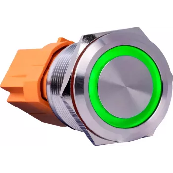 Buton de acționare Joy-IT BUTTON22C-M-GR, 250 V AC, 15 A, IP67, IK10, 22 mm, verde