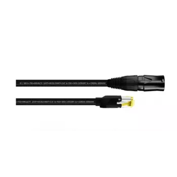 Cablu de rețea Cordial 15548 RJ45, cablu patch CAT 5e S/UTP 2,00 m manta PUR neagră 1 buc.