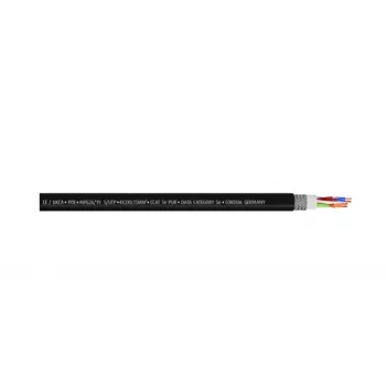 Cablu de rețea Cordial 15548 RJ45, cablu patch CAT 5e S/UTP 2,00 m manta PUR neagră 1 buc.