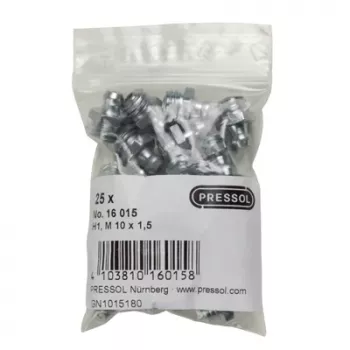 Niplu conic de gresare Pressol H1 drept M10 x 1,5 25 bucăți (16 015)