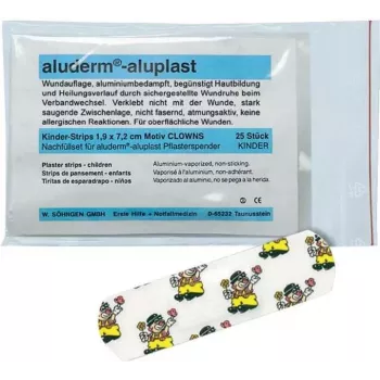 Set de reumplere cu plasturi Aluderm Aluplast SÖHNGEN pentru distribuitor Clown, 25 bucăți, culoarea pielii, hipoalergenic, fără latex 1009921