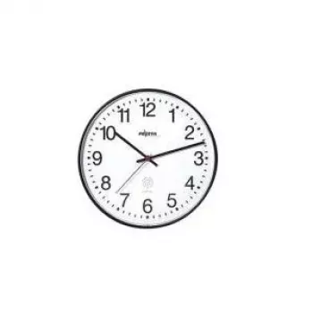 Ceas de perete radiocontrolat PEWETA 30cm negru plastic mecanism silențios 51.130.312