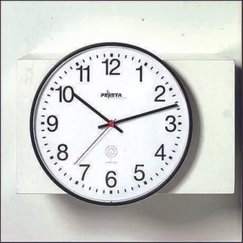 Ceas de perete radiocontrolat PEWETA 30cm negru plastic mecanism silențios 51.130.312