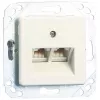 Unitate universală de conectare îngropată Metz Connect UPk, design UAE, 2xRJ45, clemă mini (130064111-I)