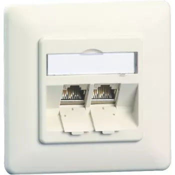 METZ CONNECT E-DAT modul 8/8(8) UP Flush-Mounted RJ45 Junction Box Cat.6A Shielded, Pure White 1309121002-E-90