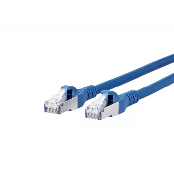 Cablu patch de rețea METZ BTR NETCOM CAT 6A S/FTP RJ45, 7 m, albastru, cu protecție anti-agățare a clemei 1308457044-E