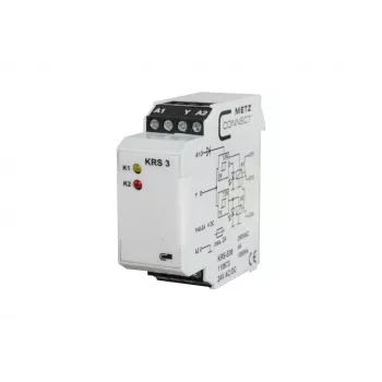 Modul releu de interfață METZ CONNECT KRS-E08 3, 24 V AC/DC, 1 contact comutator, 8 A, șină DIN 110673