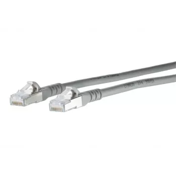 Cablu patch METZ CONNECT 1308450A33-E Cat.6A S/FTP, 10G, AWG26, gri, 0,25m