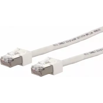 METZ CONNECT Ultraflex500 CAT 6 S/FTP Patch Cable, RJ-45 Male to RJ-45 Male, 1.0 m, White, Halogen-Free 13084V1088-E
