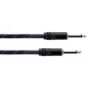 Cordial 14770 Mono Jack Audio Cable 6.3mm TS to 6.3mm TS 5m Black/Blue Textile