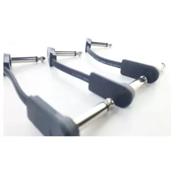 Cablu patch audio mono Cordial 14788 6,3mm TS la 6,3mm TS 0,1m negru PVC