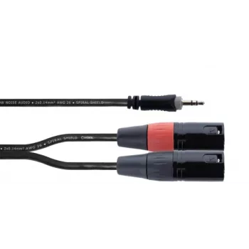 Cablu adaptor Y XLR Cordial EY 1.5 WMM - 3,5 mm TRS la 2x XLR tată, 1,5 m 14871
