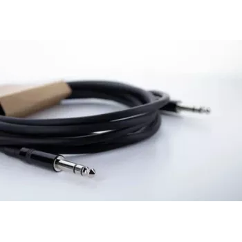 Cablu audio jack stereo Cordial 14816, 6,3 mm TRS la 6,3 mm TRS, 1,5 m, negru, twisted pair, PVC