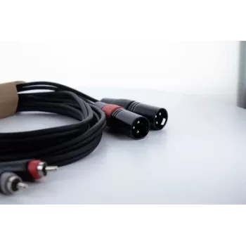 Cablu audio Cordial EU 3 MC XLR la RCA, 3 m, negru, 14849