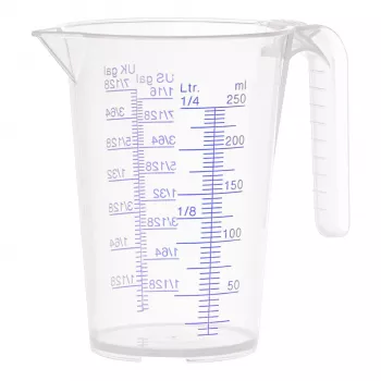 Pahar gradat Pressol 07 060 0,25 L PP transparent cu gura de turnare și mâner