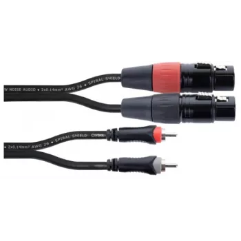 Cablu de conexiune Cordial EU 1 FC XLR la RCA, 1 m, negru (14851)