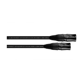 Cablu patch CAT 5e S/UTP Cordial 15554, RJ45, 0,3 m, negru, manta PUR