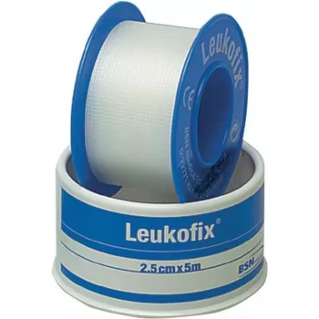 Bandă de fixare SÖHNGEN 1009216 Leukofix 5 m x 2,5 cm albă material netesut hipoalergenică
