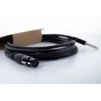 Cablu audio Cordial EM 6 FV XLR la jack TRS 6,3 mm, 6 m, negru 14823