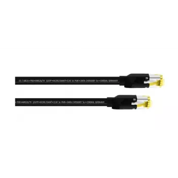 Cordial 15541 Cablu de rețea patch CAT 5e S/UTP, RJ45, 20 m, negru, manta PUR