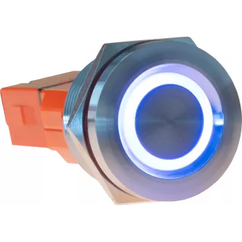 Buton de acționare JOY-IT Button22T-01, LED roșu/albastru, 22 mm, IP68, IK10
