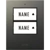 Transmițător wireless pentru sonerie m-e modern-electronics 41305 cu buton iluminat și plăcuță cu nume, alb/argintiu