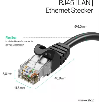 Cablu patch Flexline FL31-39485 Cat.7 S/FTP PUR, RJ45, 30 m, negru
