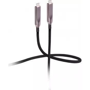 Cablu optic activ hibrid USB-C Flexline, 12,5 m, 8K 60Hz, 10Gbps, 60W PD, TPU, negru, FL31-44211