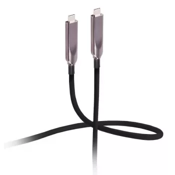Cablu optic activ hibrid USB-C Flexline, 12,5 m, 8K 60Hz, 10Gbps, 60W PD, TPU, negru, FL31-44211