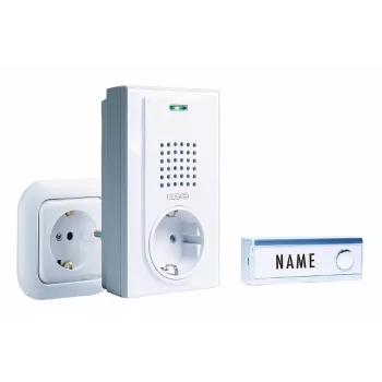 Set complet sonerie fără fir m-e modern-electronics FG-2.2 cu plăcuță de nume