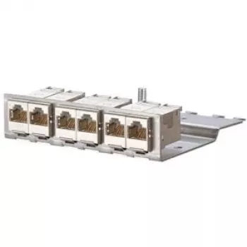 Patch panel METZCONNECT BTR E-DATmodul 6x88 1U CAT6 cu 6 module RJ45 ecranate, management integrat al cablurilor și descărcare de tracțiune, 130922-03-E