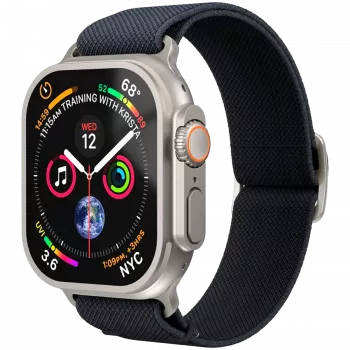 Curea de ceas VONMÄHLEN Classic Nylon Loop pentru Apple Watch 44/45/46/49 mm, bleumarin, mărime unică