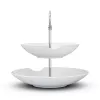 Farfurie adâncă cu două niveluri FIFTYEIGHT PRODUCTS BHS FIFTYEIGHT Food-Tempel cu mușcătură (T023501) - set de 2 boluri din porțelan, 500ml, alb