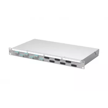 Patch panel din fibră optică METZ CONNECT VIK 6xSC-D OM3, 6 porturi, SC duplex, 1U, gri 150450BA06-F