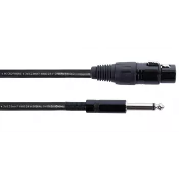 Cordial EM 10 FP Cablu audio XLR la jack mono 6,3 mm 10 m negru 14752