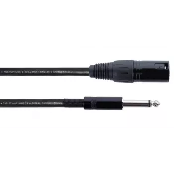 Cablu audio Cordial EM 5 MP XLR la jack mono 6,3 mm, 5 m, negru 14753