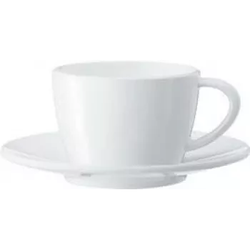 Set de cești de cappuccino JURA, 2 cești și farfurioare din porțelan, 180 ml, alb 66501